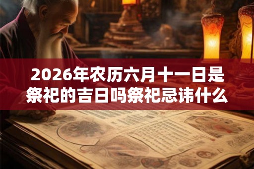 2026年农历六月十一日是祭祀的吉日吗祭祀忌讳什么