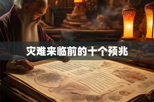 灾难来临前的十个预兆