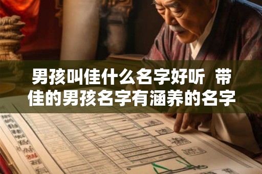 男孩叫佳什么名字好听  带佳的男孩名字有涵养的名字
