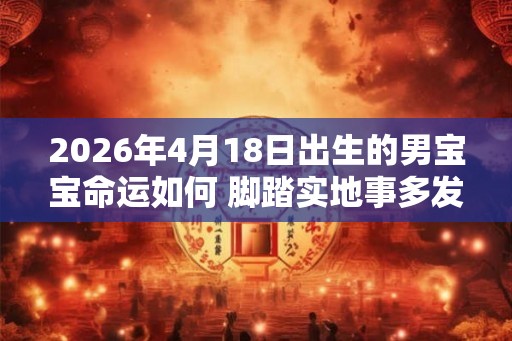 2026年4月18日出生的男宝宝命运如何 脚踏实地事多发达