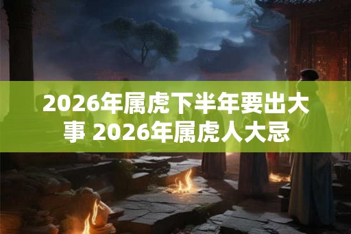 2026年属虎下半年要出大事 2026年属虎人大忌