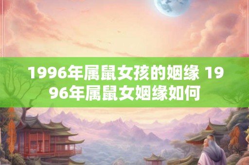 1996年属鼠女孩的姻缘 1996年属鼠女姻缘如何
