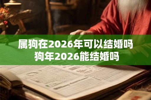 属狗在2026年可以结婚吗 狗年2026能结婚吗