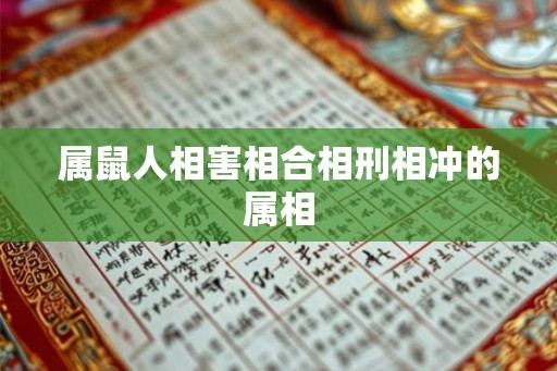属鼠人相害相合相刑相冲的属相