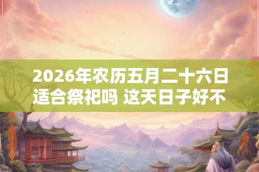 2026年农历五月二十六日适合祭祀吗 这天日子好不好