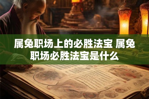 属兔职场上的必胜法宝 属兔职场必胜法宝是什么