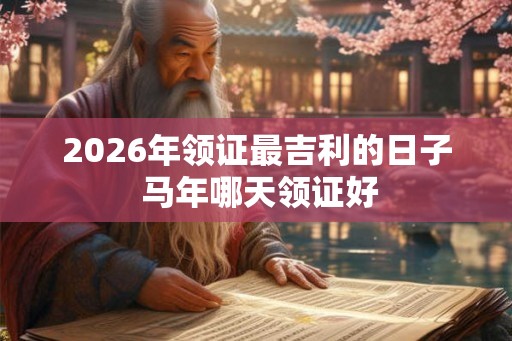2026年领证最吉利的日子 马年哪天领证好