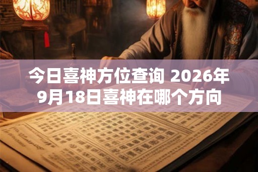 今日喜神方位查询 2026年9月18日喜神在哪个方向 今日喜神方位查询 2026年9月18日喜神在哪个方向