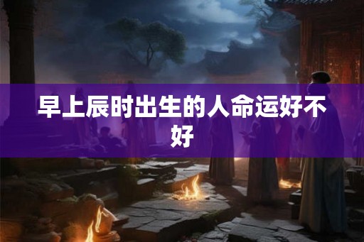 早上辰时出生的人命运好不好