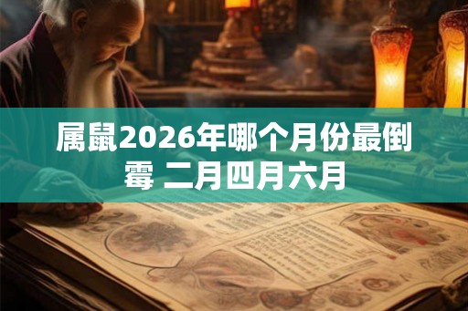 属鼠2026年哪个月份最倒霉 二月四月六月 属鼠2026年哪个月份最倒霉 二月四月六月