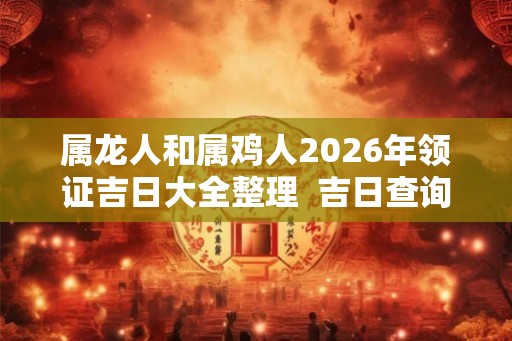 属龙人和属鸡人2026年领证吉日大全整理  吉日查询
