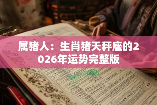 属猪人：生肖猪天秤座的2026年运势完整版