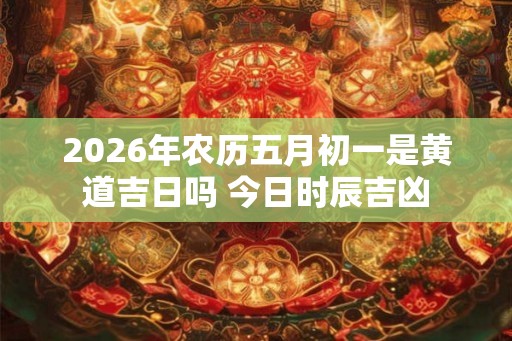 2026年农历五月初一是黄道吉日吗 今日时辰吉凶