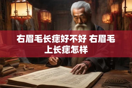 右眉毛长痣好不好 右眉毛上长痣怎样