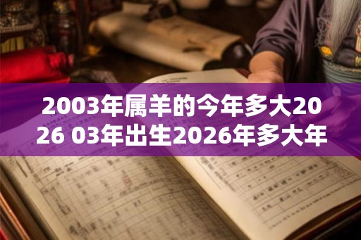 2003年属羊的今年多大2026 03年出生2026年多大年龄