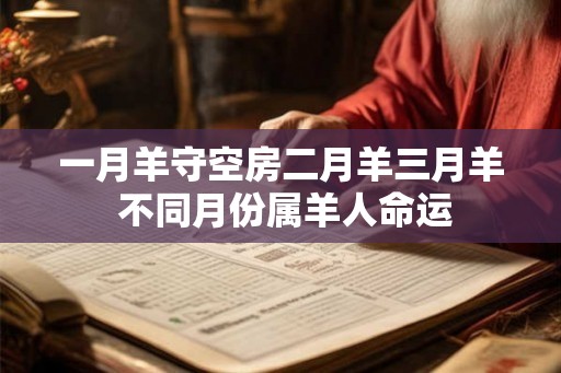 一月羊守空房二月羊三月羊 不同月份属羊人命运