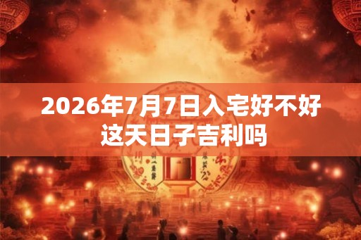 2026年7月7日入宅好不好 这天日子吉利吗