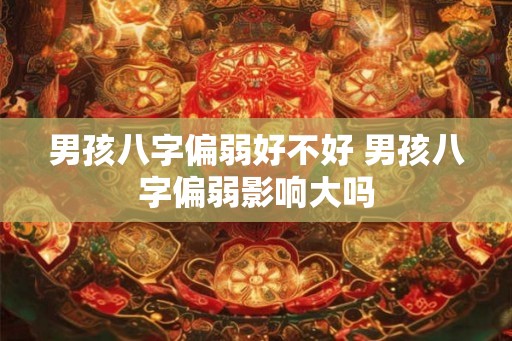 男孩八字偏弱好不好 男孩八字偏弱影响大吗