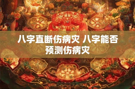 八字直断伤病灾 八字能否预测伤病灾