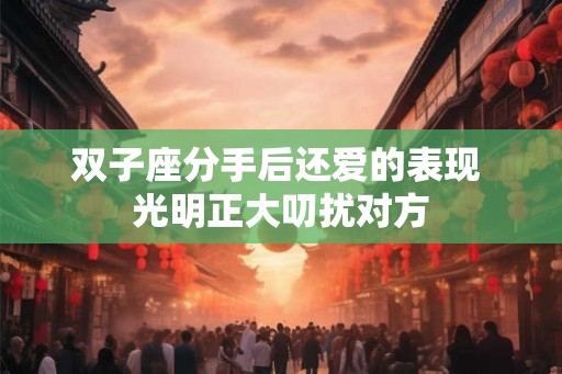 双子座分手后还爱的表现 光明正大叨扰对方