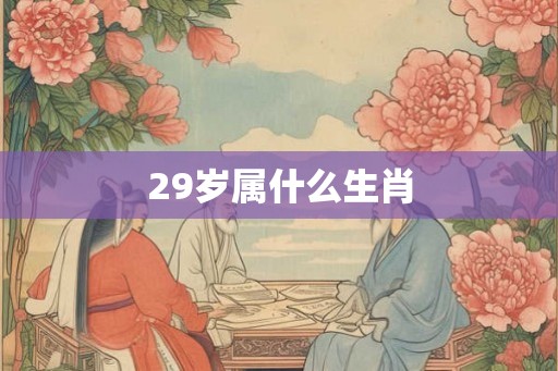 29岁属什么生肖