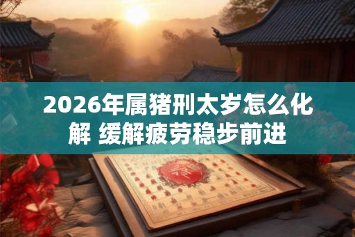 2026年属猪刑太岁怎么化解 缓解疲劳稳步前进