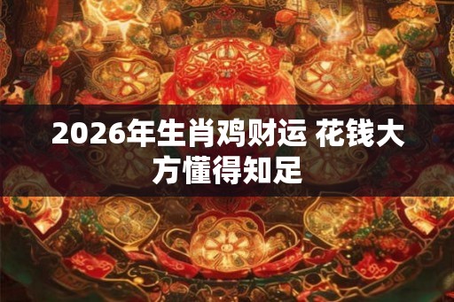 2026年生肖鸡财运 花钱大方懂得知足