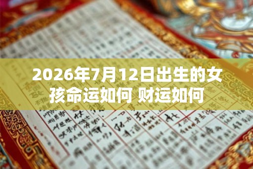 2026年7月12日出生的女孩命运如何 财运如何