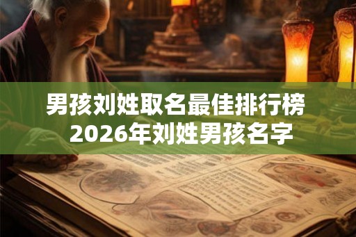 男孩刘姓取名最佳排行榜  2026年刘姓男孩名字