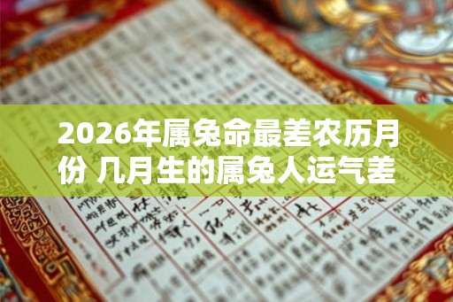 2026年属兔命最差农历月份 几月生的属兔人运气差