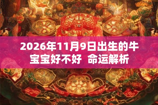 2026年11月9日出生的牛宝宝好不好  命运解析