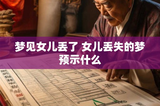 梦见女儿丢了 女儿丢失的梦预示什么