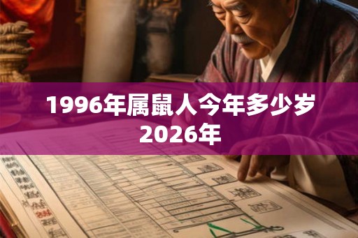 1996年属鼠人今年多少岁2026年 1996年属鼠人今年多少岁2026年
