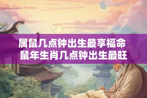 属鼠几点钟出生最享福命 鼠年生肖几点钟出生最旺