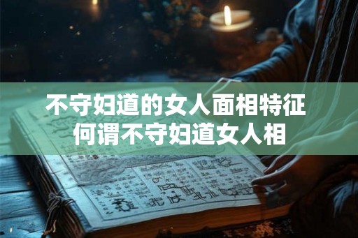 不守妇道的女人面相特征 何谓不守妇道女人相 不守妇道的女人面相特征 何谓不守妇道女人相