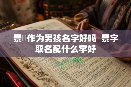 景玏作为男孩名字好吗  景字取名配什么字好