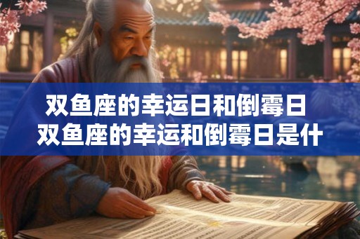 双鱼座的幸运日和倒霉日 双鱼座的幸运和倒霉日是什么