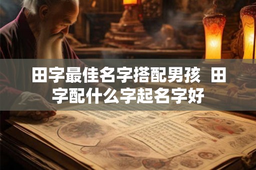 田字最佳名字搭配男孩  田字配什么字起名字好