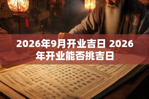 2026年9月开业吉日 2026年开业能否挑吉日