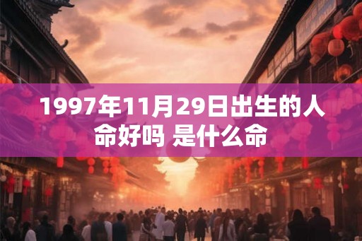1997年11月29日出生的人命好吗 是什么命
