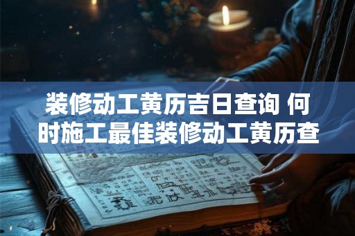装修动工黄历吉日查询 何时施工最佳装修动工黄历查询 装修动工黄历吉日查询 何时施工最佳装修动工黄历查询