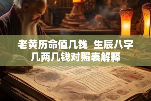 老黄历命值几钱 生辰八字几两几钱对照表解释 老黄历命值几钱 生辰八字几两几钱对照表解释
