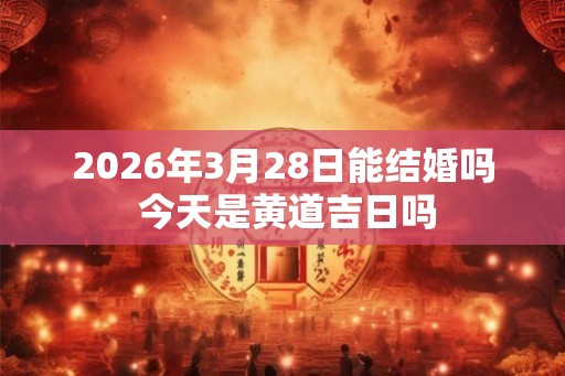 2026年3月28日能结婚吗 今天是黄道吉日吗 2026年3月28日能结婚吗 今天是黄道吉日吗