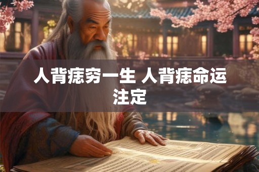 人背痣穷一生 人背痣命运注定 人背痣穷一生 人背痣命运注定