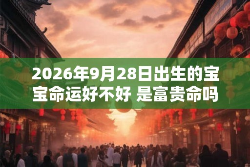 2026年9月28日出生的宝宝命运好不好 是富贵命吗
