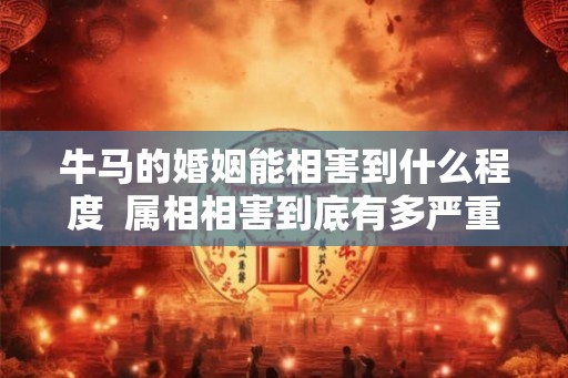 牛马的婚姻能相害到什么程度 属相相害到底有多严重 牛马的婚姻能相害到什么程度 属相相害到底有多严重