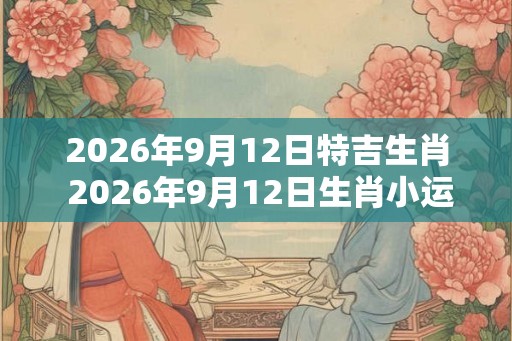 2026年9月12日特吉生肖 2026年9月12日生肖小运播报
