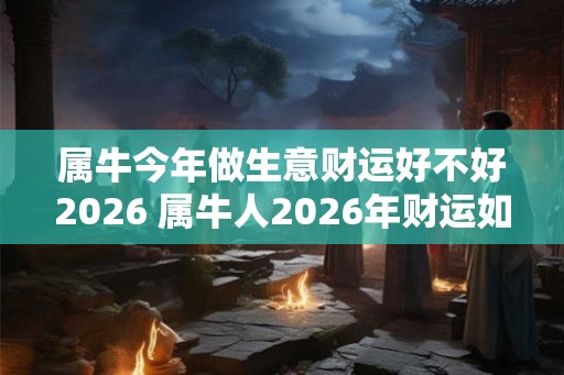 属牛今年做生意财运好不好2026 属牛人2026年财运如何 属牛今年做生意财运好不好2026 属牛人2026年财运如何
