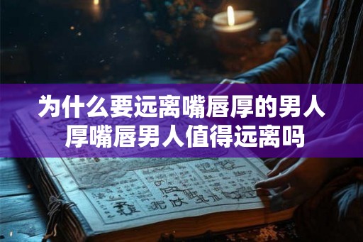 为什么要远离嘴唇厚的男人 厚嘴唇男人值得远离吗