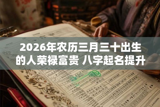 2026年农历三月三十出生的人荣禄富贵 八字起名提升运势
